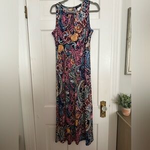 MSK Multicolor Paisley Maxi Dress
